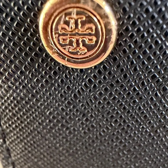 Tory Burch Black Tote Bag with Gold Accents - Picture 9 of 15